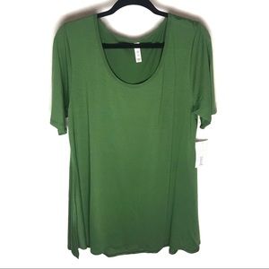 LulaRoe SZ XL Green Perfect T NWT